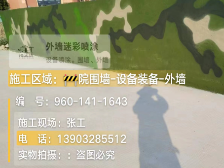 怀柔 迷彩漆喷涂价格（按平方米计费）